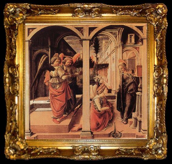 framed  Fra Filippo Lippi The Verkundigung, ta009-2